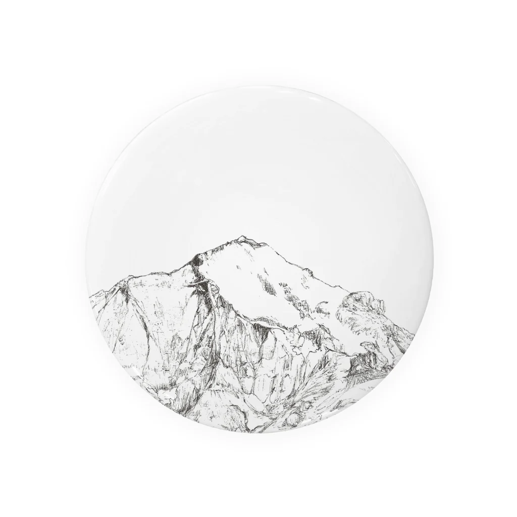 Hayasu Hayashi Masako＿officialのmountain drawing01 Tin Badge