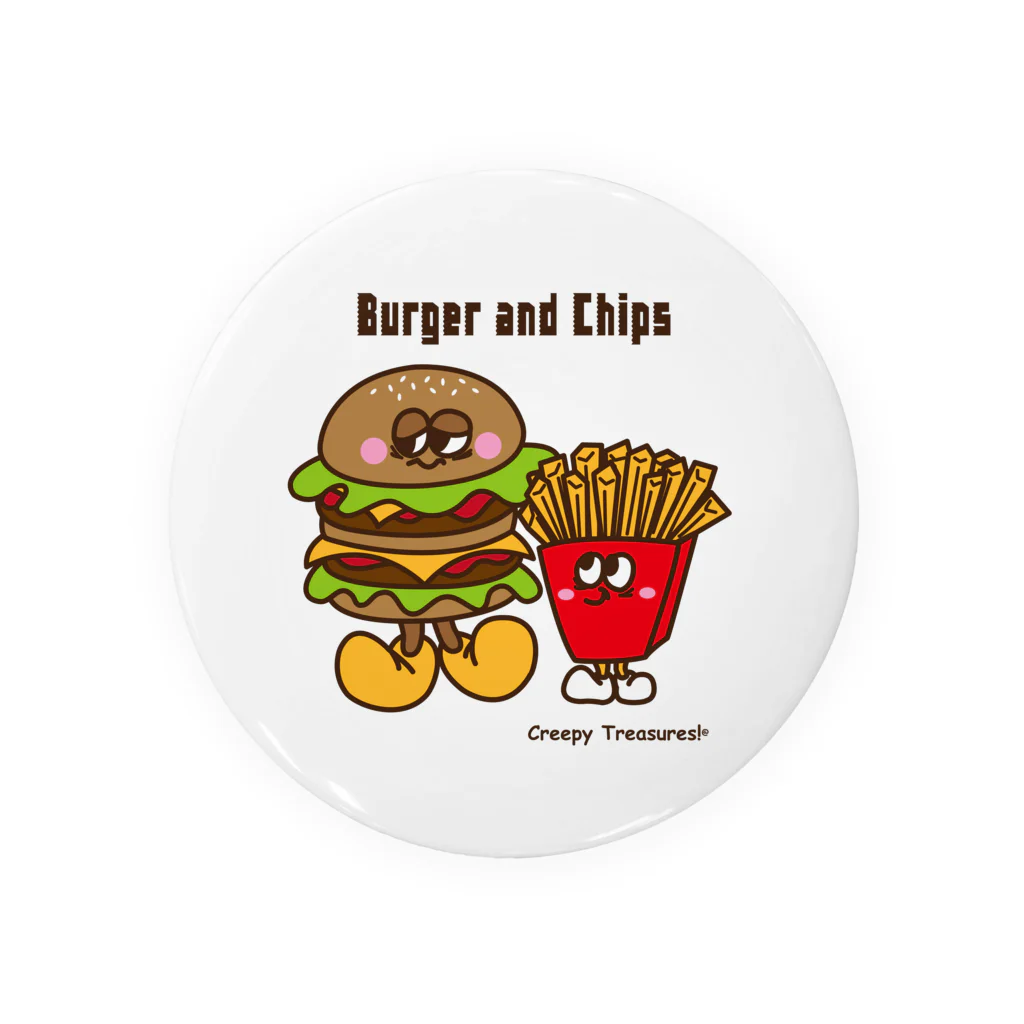 Creepy Treasures!のBurger and Chips 缶バッジ