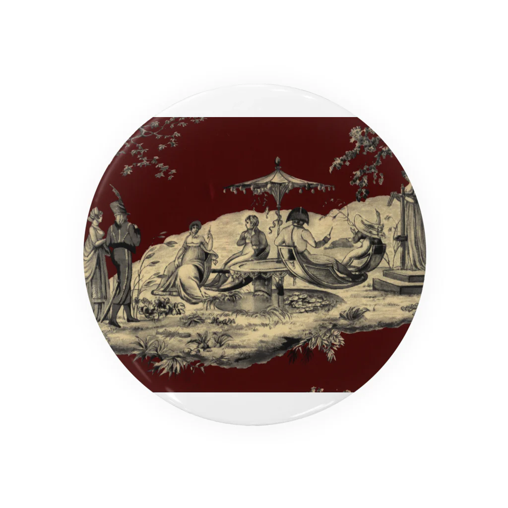 J. Jeffery Print Galleryのトワルドジュイ Toile de Jouy 缶バッジ