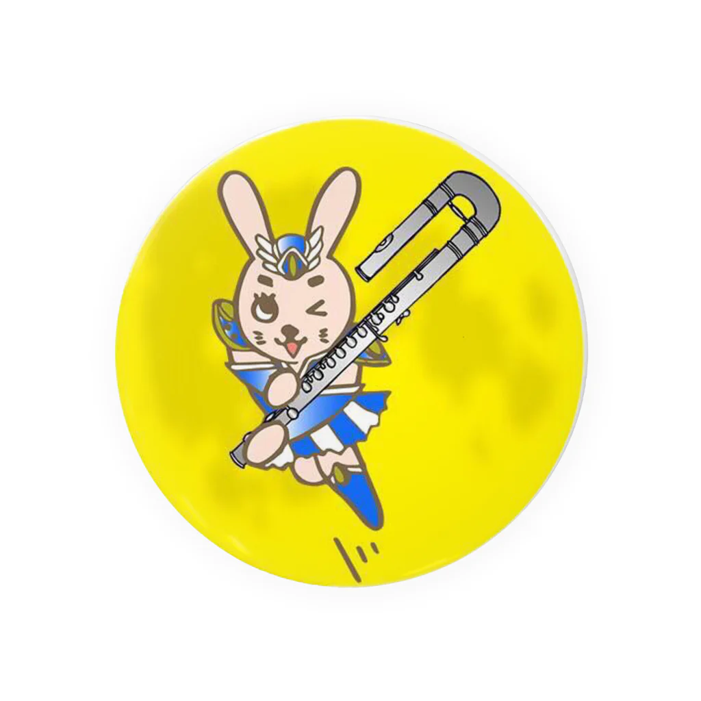 Flute Rabbitのバスフルートうさぎムーン Tin Badge