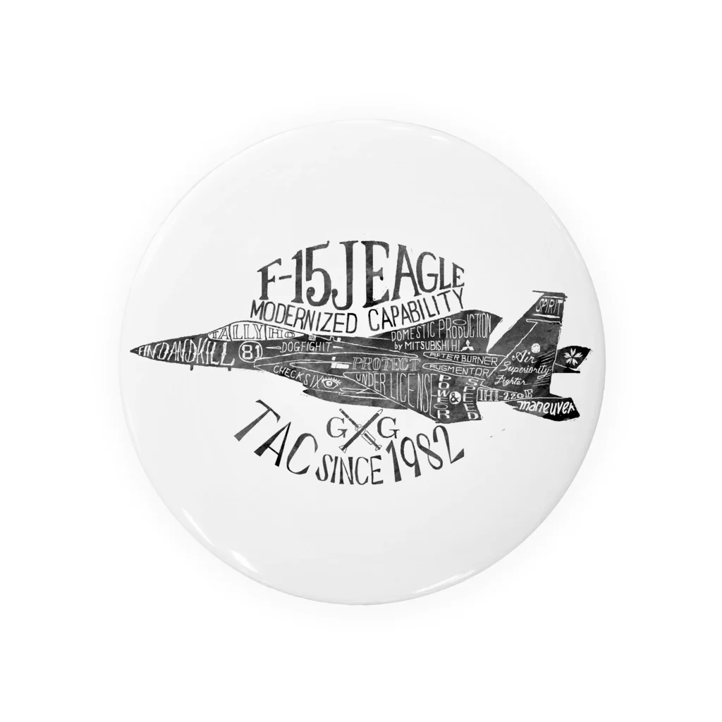 じょじあんのタイポグラフィ　F-15 Tin Badge