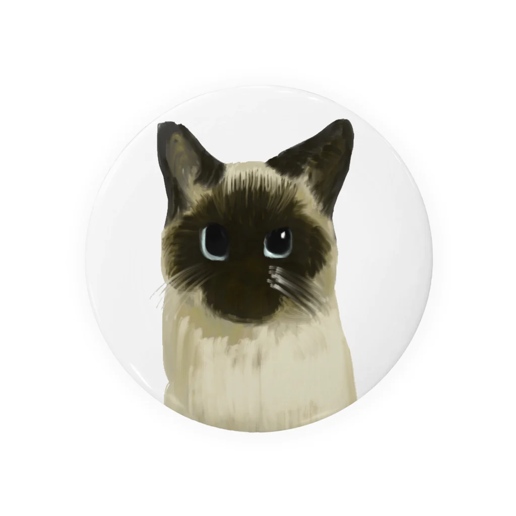 猫アレルギーの猫デザイナーのたぬしゃむグッズ Tin Badge