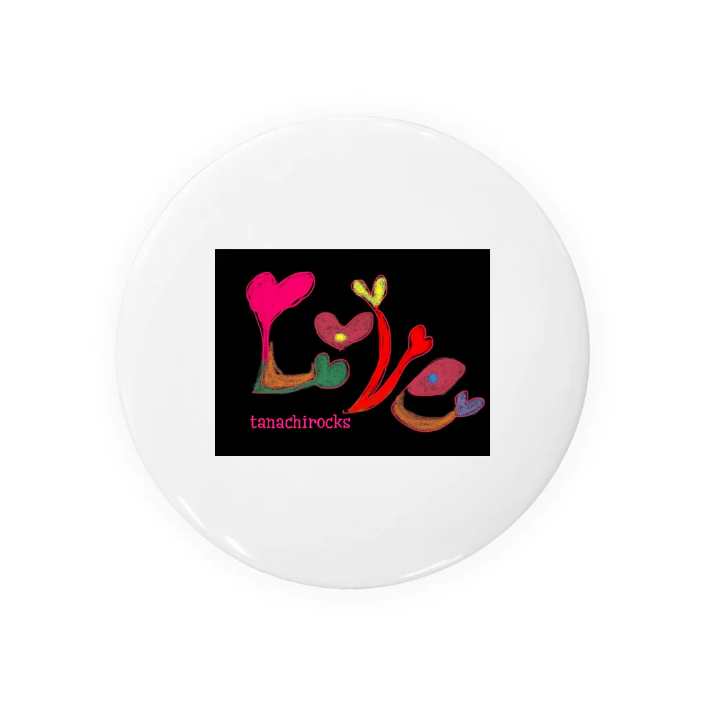 tanachi rocks art shopの文字アート　LOVE Tin Badge