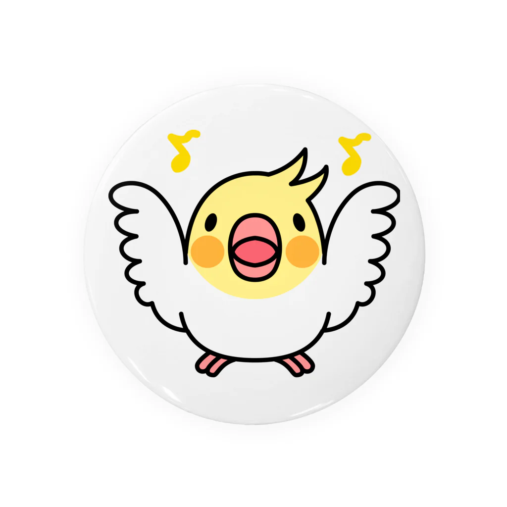 まめるりはことりのまるまるオカメインコ【まめるりはことり】 Tin Badge