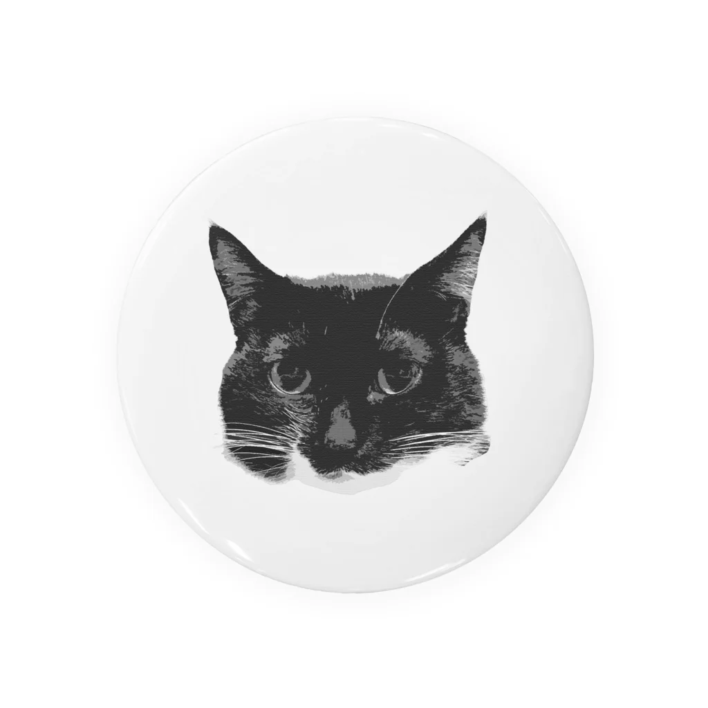 SHOP_KEMURIの白黒猫シリーズ Tin Badge