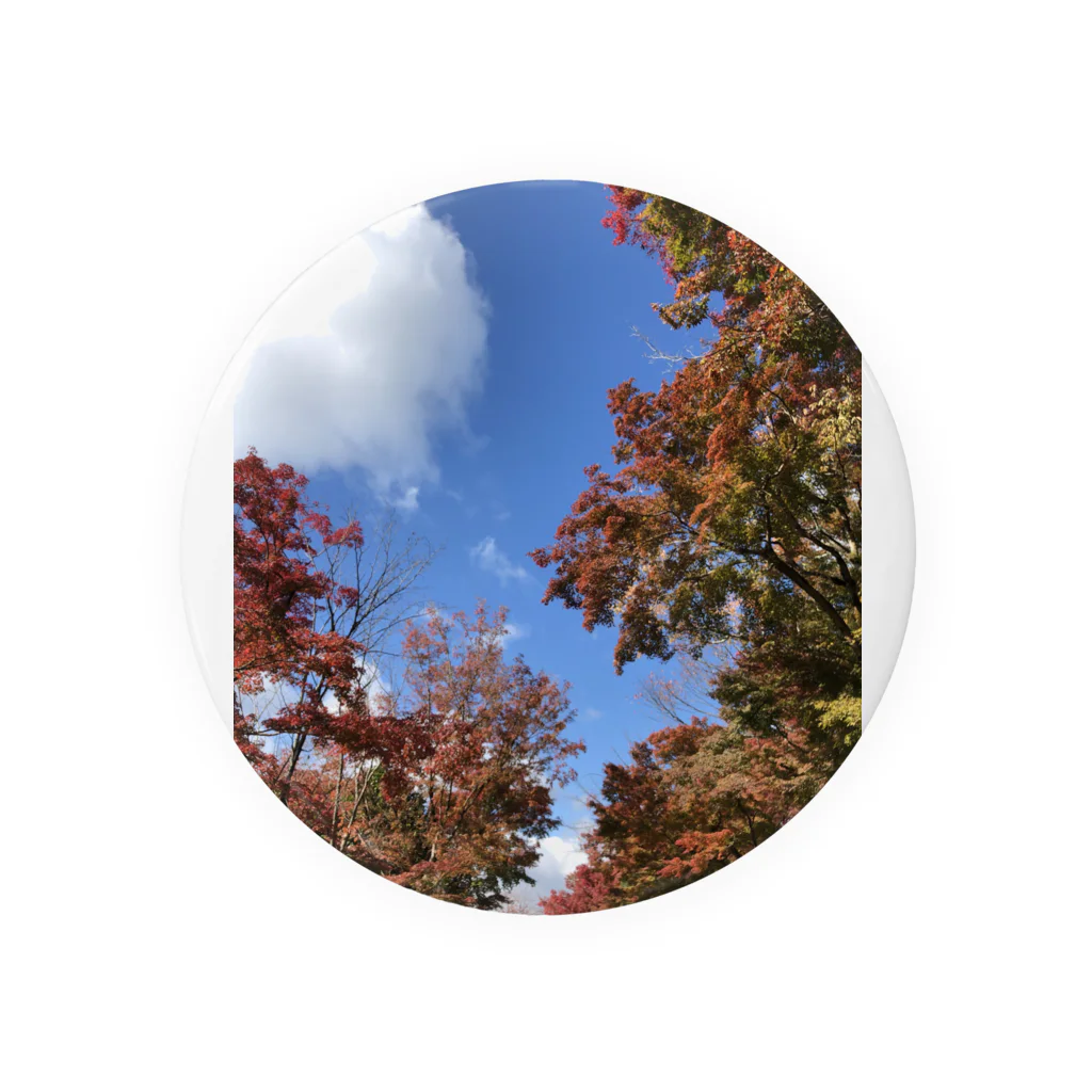 スケルトンの秋の景色 缶バッジ
