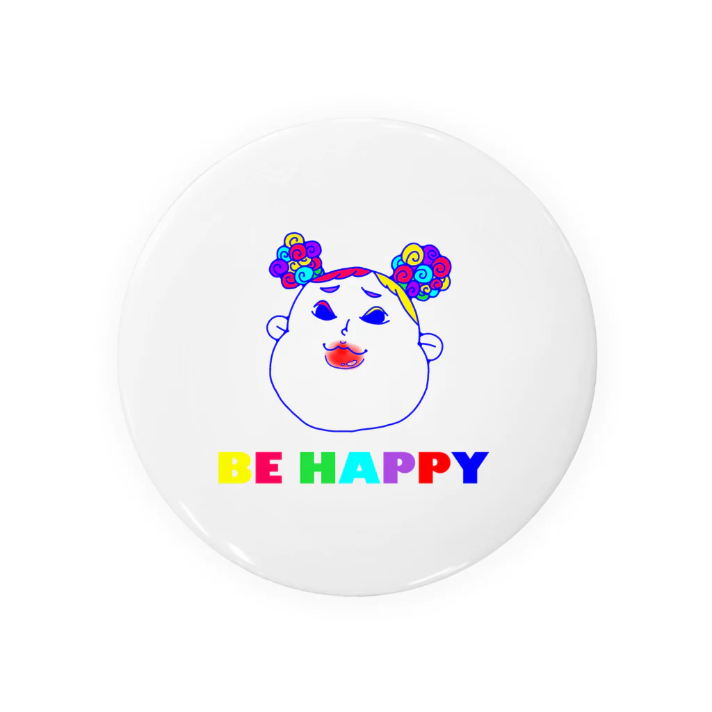 ハッピー先生のBE HAPPYギャルてやん　無地シリーズ 缶バッジ