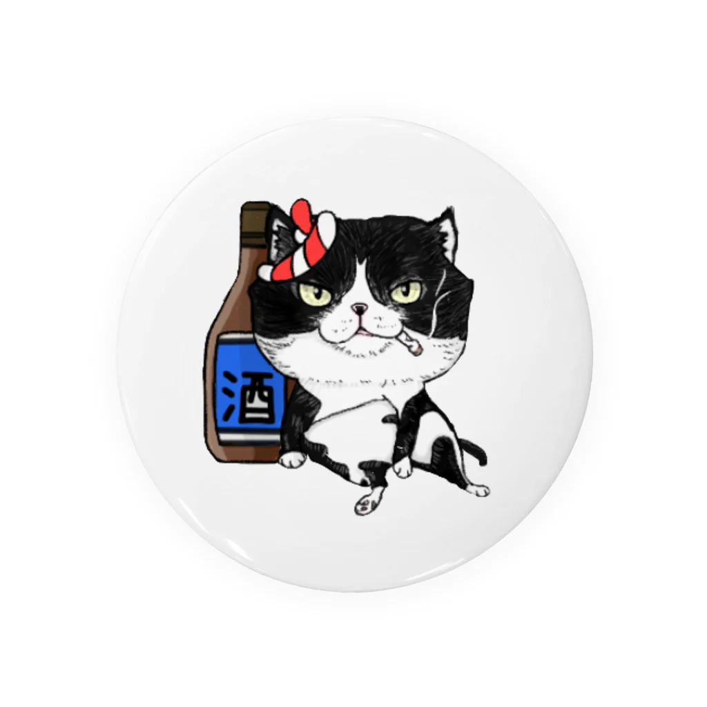 ネコまにあ 【12匹の猫➕うずら】の祭りまめパパ Tin Badge