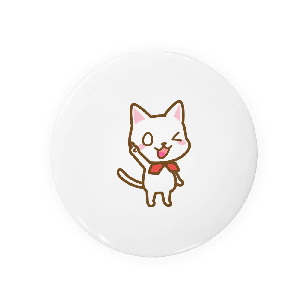 白ねこグループアンテナSHOPの白ねこ公式キャラクター Tin Badge