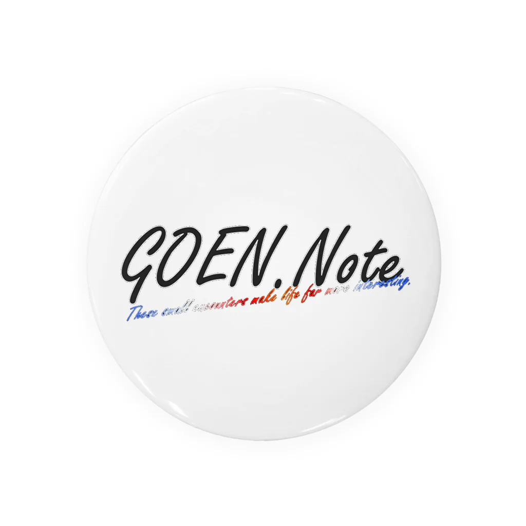 GOEN.NoteのGOEN.Noteロゴ入りグッズ 缶バッジ