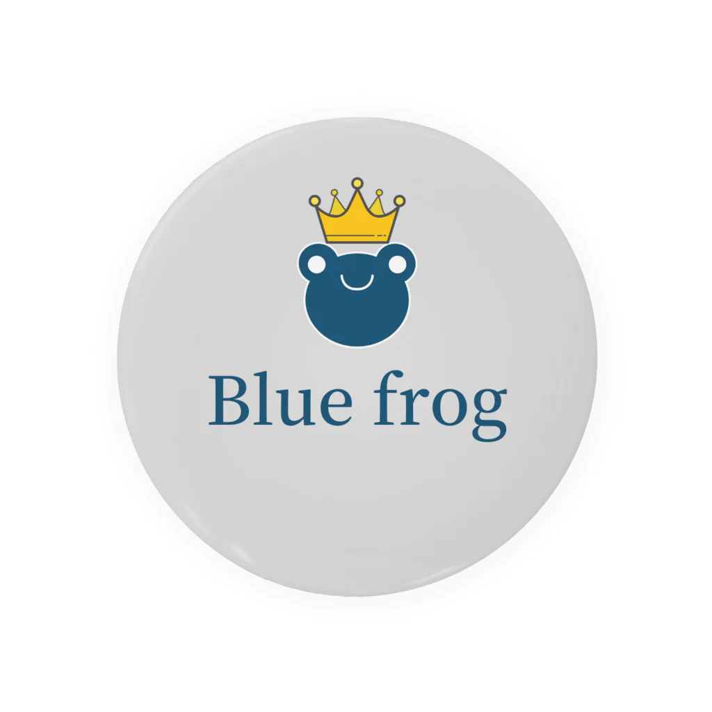 Blue_frogのロゴ缶バッジ（グレー） Tin Badge