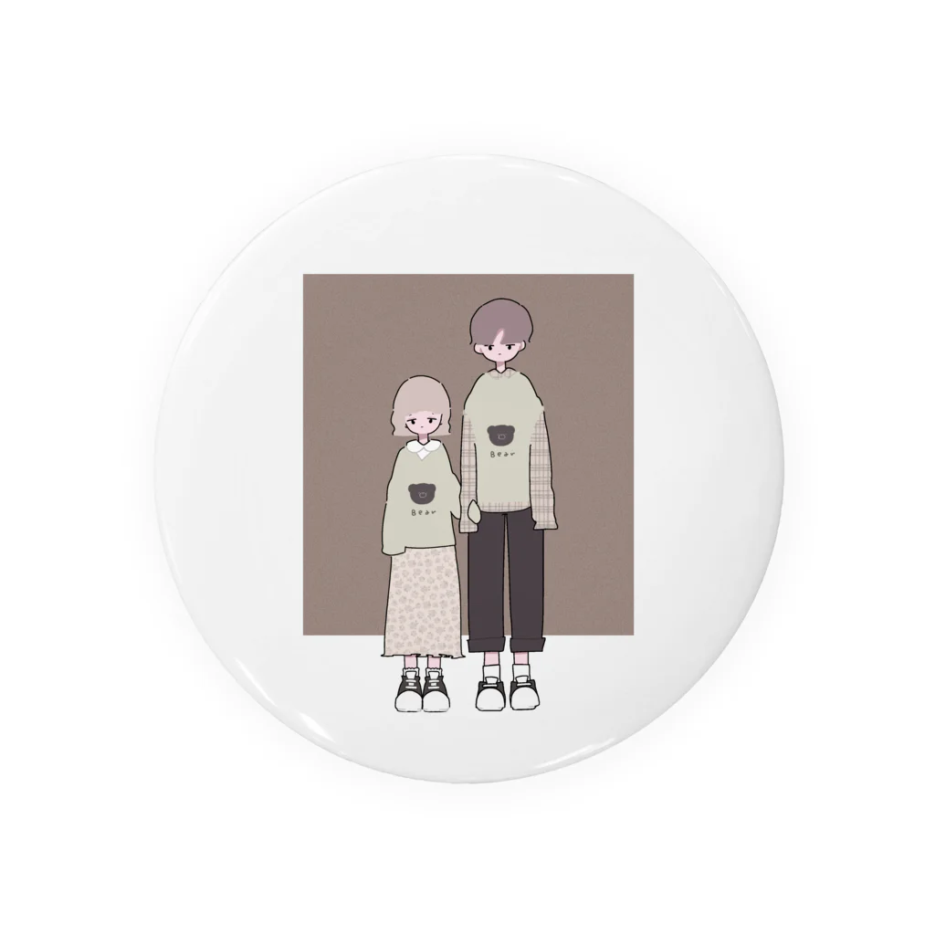 y_bear_の🐻couple🐻 Tin Badge