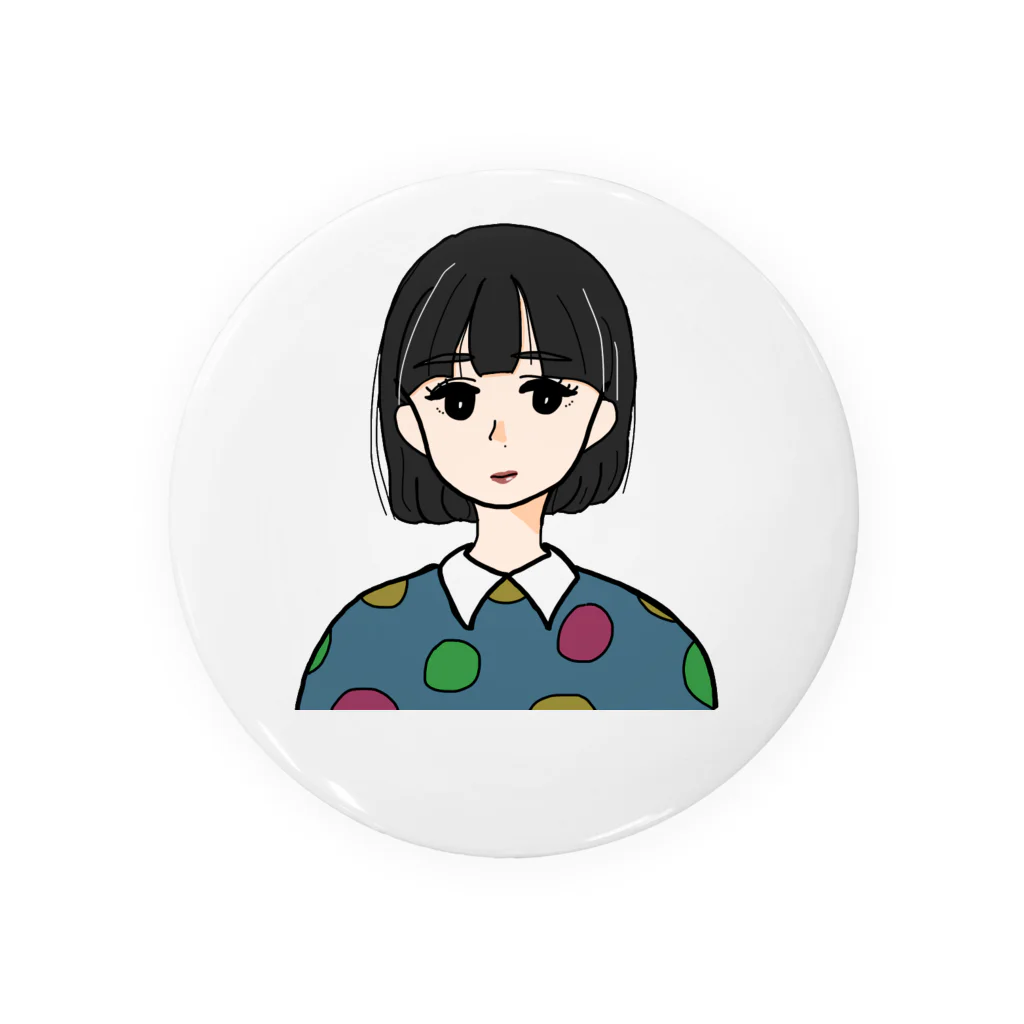 ましゅまろのミズタマガール Tin Badge