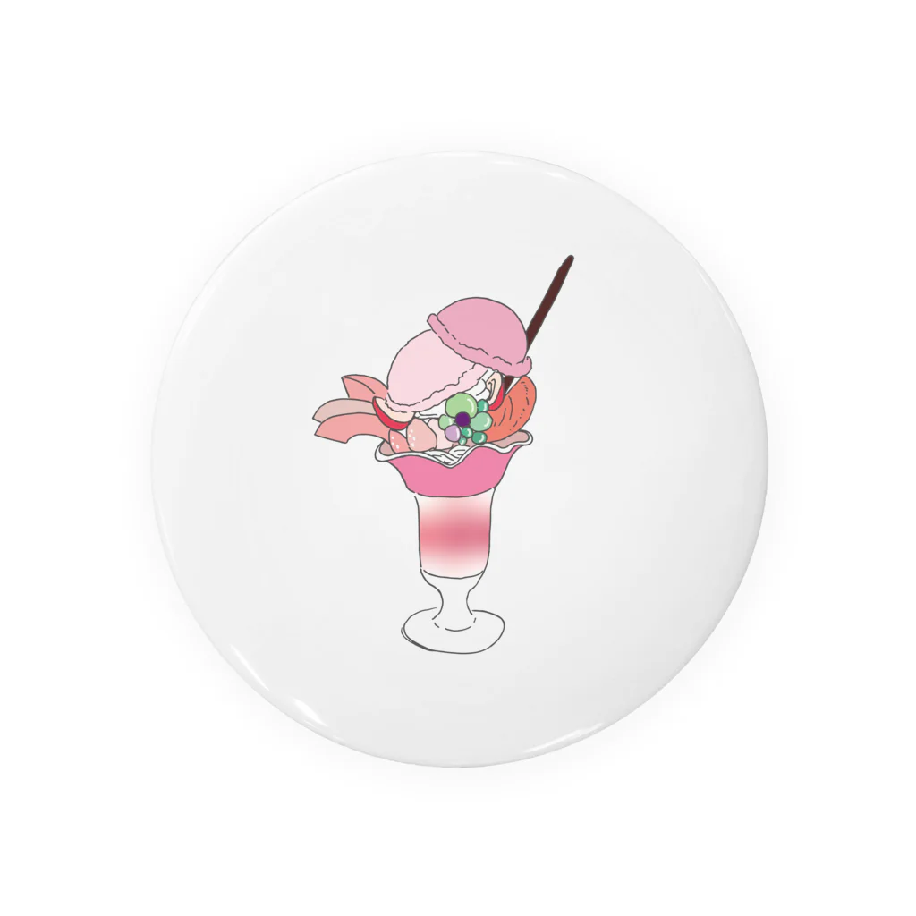 くりみそのおみせのPINKパフェ Tin Badge