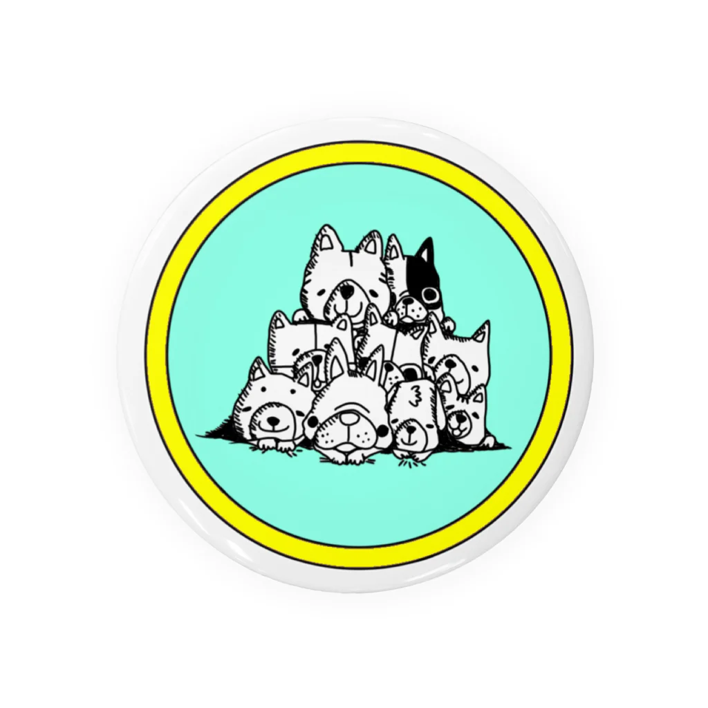 peacefulの重ね犬 Tin Badge