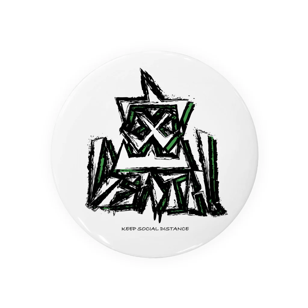 オオツボゲンキの店の密DEATH!(密です！) Tin Badge