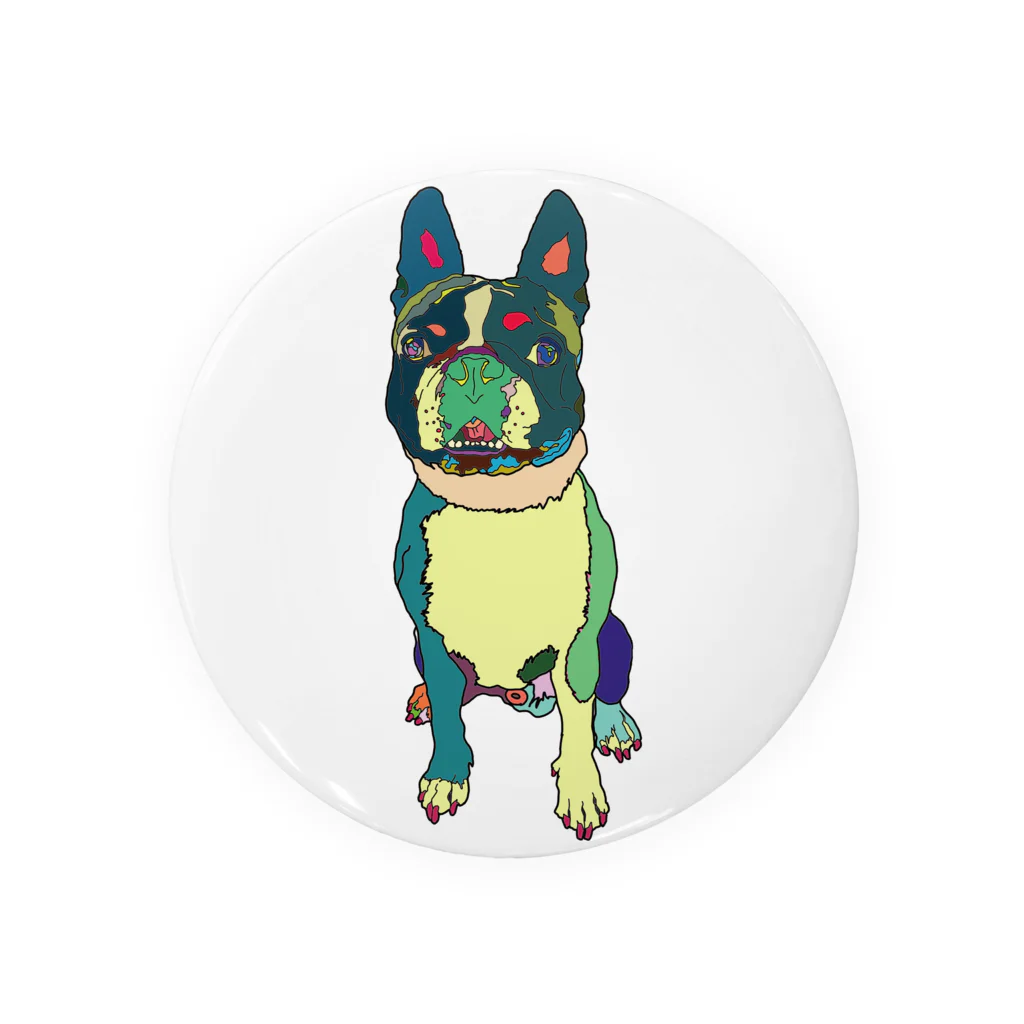 Park a Holic Bostonterrierのボストンテリアのセブン君 Park a Holic Bostonterrier Tin Badge