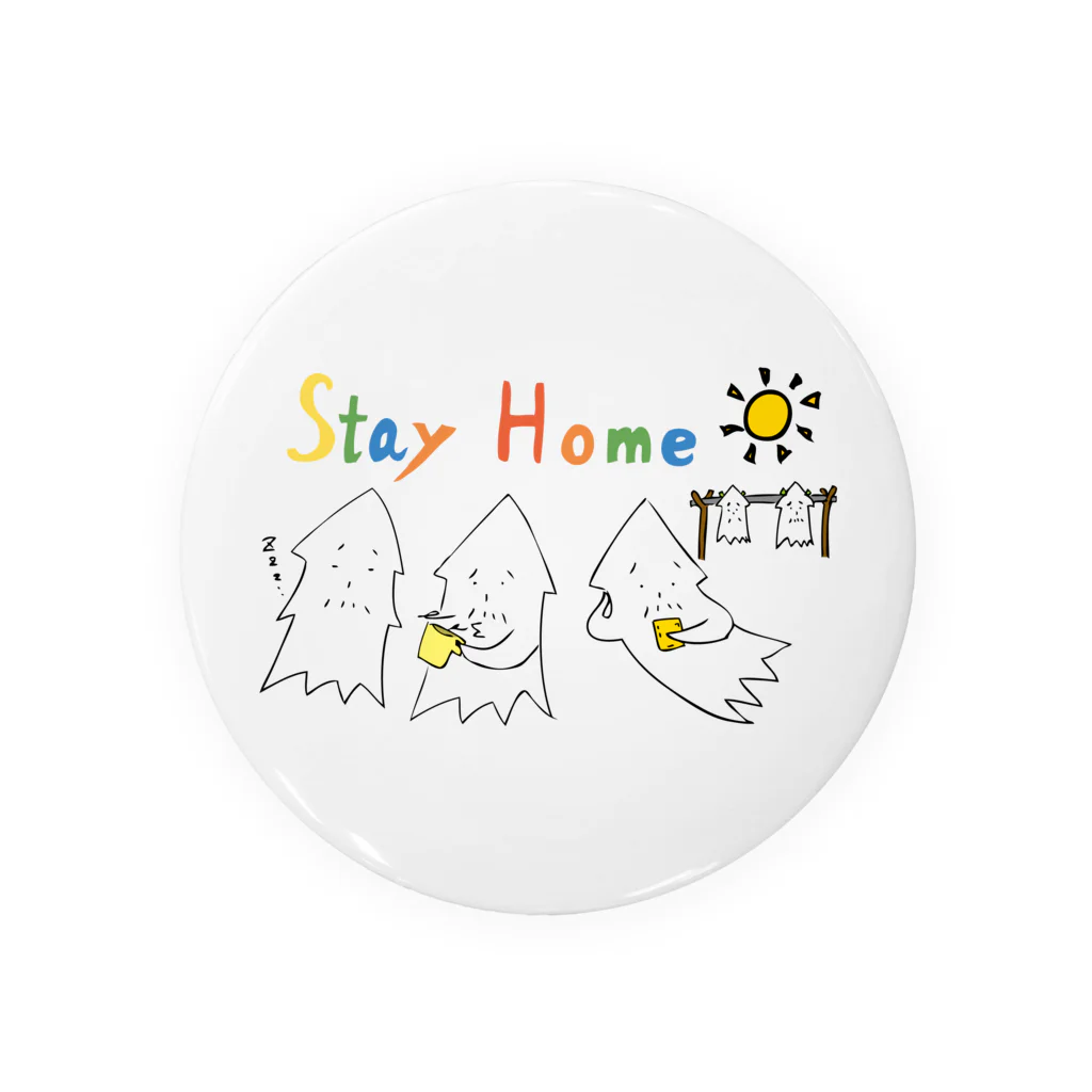 モンゴイカンパニー　販売部のSTAY HOME モンゴイカ Tin Badge