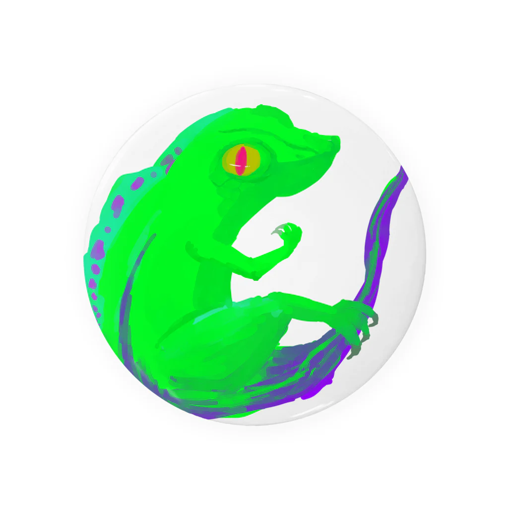 白ごはんのSmall Dragon 緑 Tin Badge