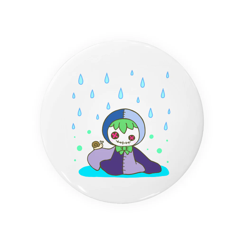 あおつるSUZURIショップの雨の日の小さな友達 Tin Badge