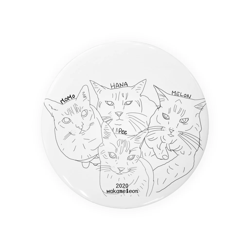 WakameleonのしろくまCats Tin Badge