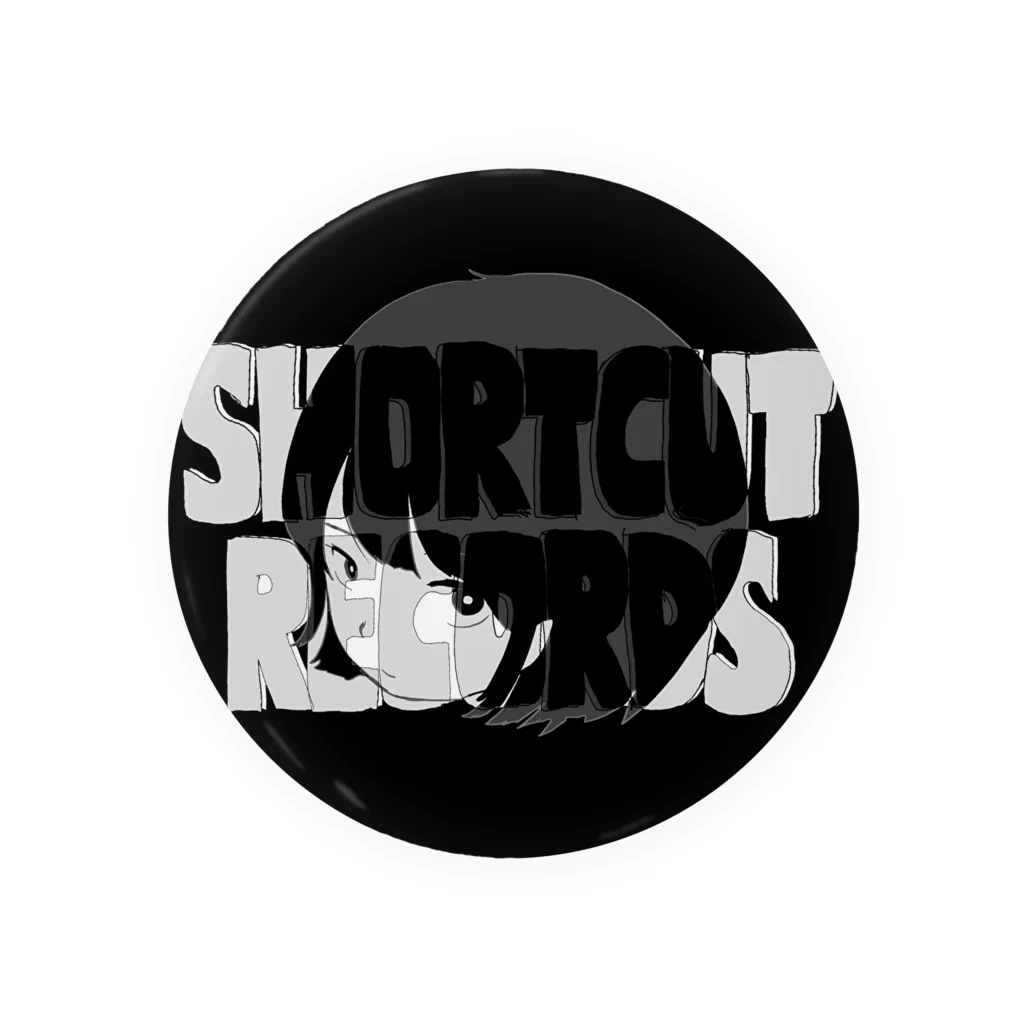 Xhaotic Brainのお店の SHORTCUT RECORDS Logo&Logo 缶バッジ