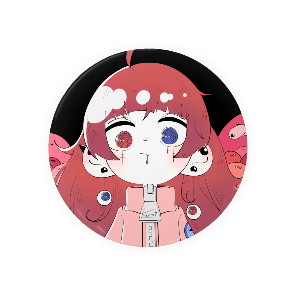 甘味-KANMI-の缶バッジ(赤) Tin Badge
