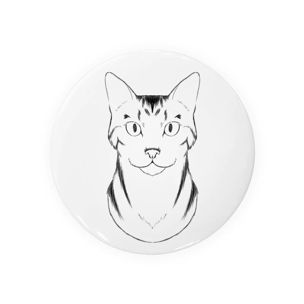 猫と毛糸玉のキジトラな猫 Tin Badge