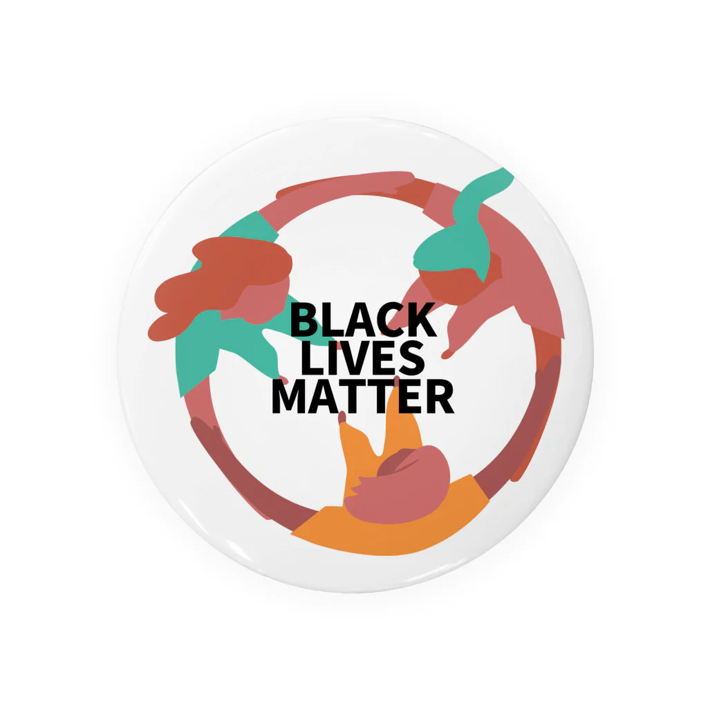 RIRI_designのBLACK LIVES MATTER（ブラック・ライブス・マター）サークル2 Tin Badge