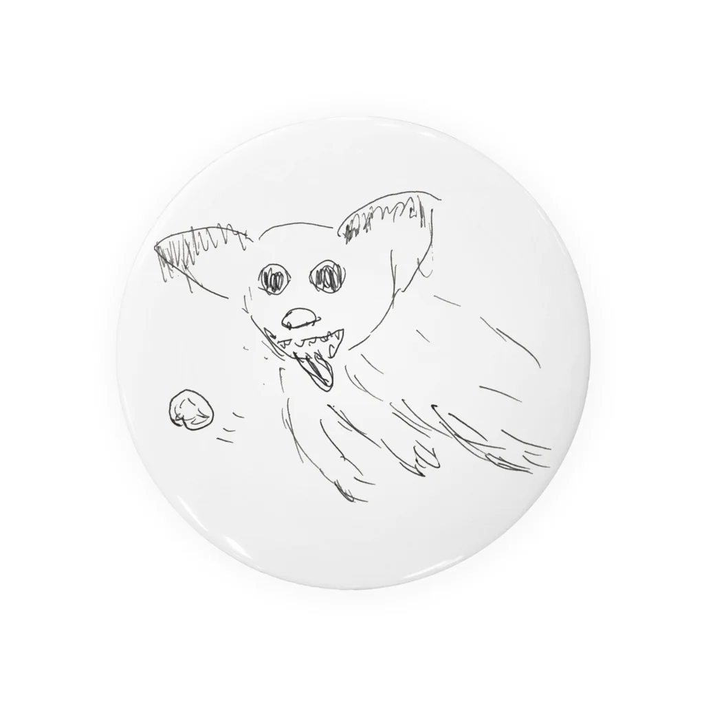 unko unkoの躍動感のある犬 Tin Badge