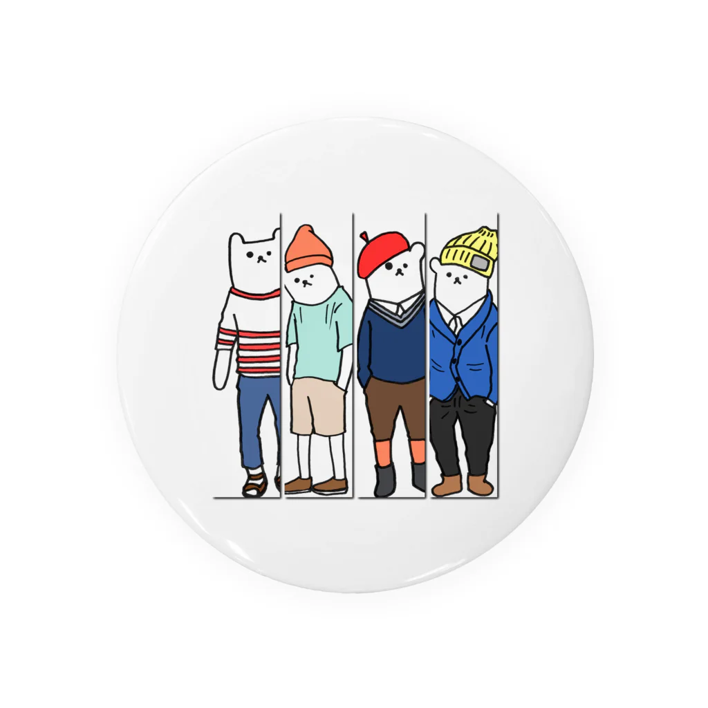 Art Style NEKO28のシャレくま集合 Tin Badge