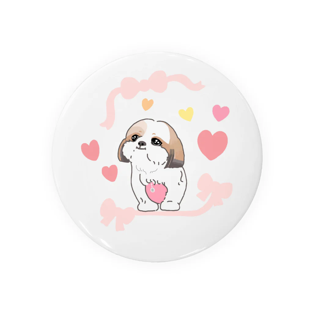 遥ん/犬顔絵　のシーズーちゃん Tin Badge