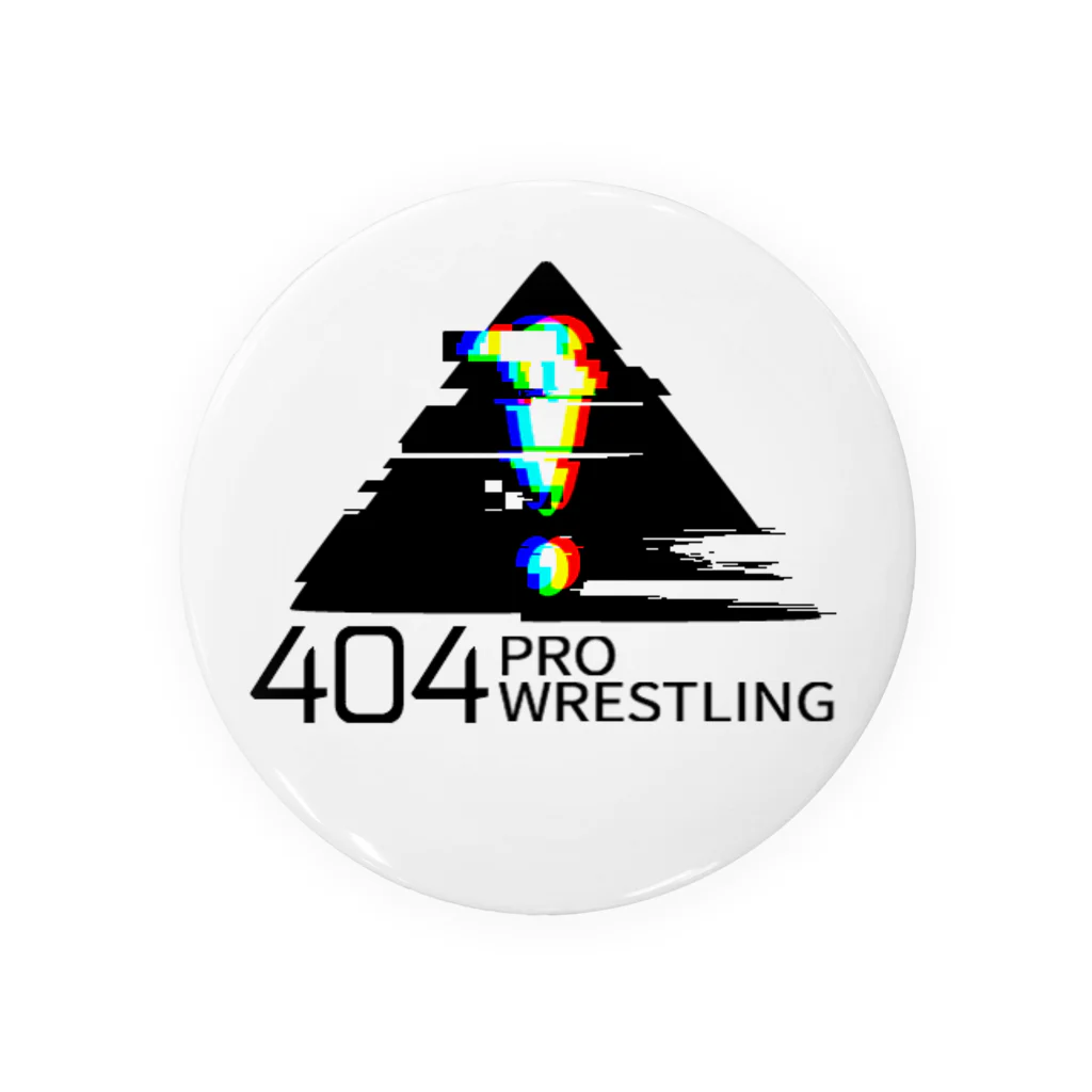 「404プロレス」オフィシャルグッズショップの「404プロレス」ロゴ（75mm） 缶バッジ