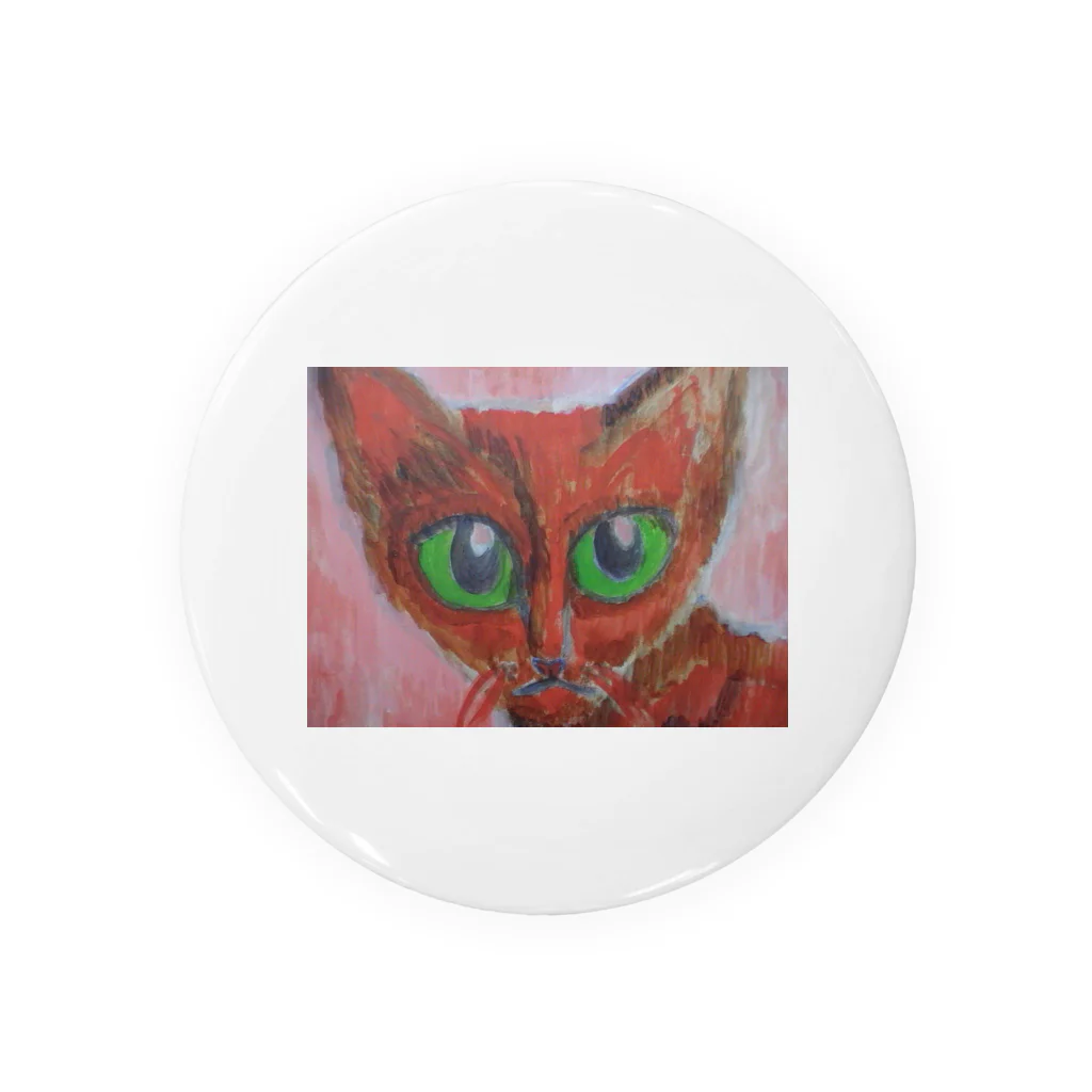 カズイのネコアートの変わった猫の絵 Tin Badge