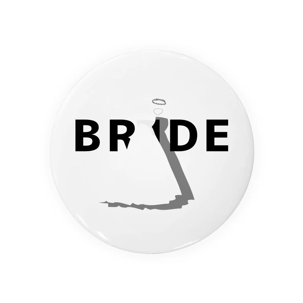 ペアTシャツ屋のシバヤさんのペア(BRIDE)ドレス_白_WB Tin Badge