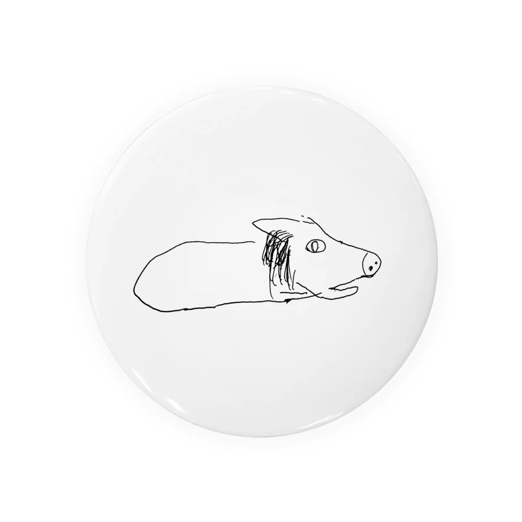 unko unkoの膝上テレビ見の犬 Tin Badge