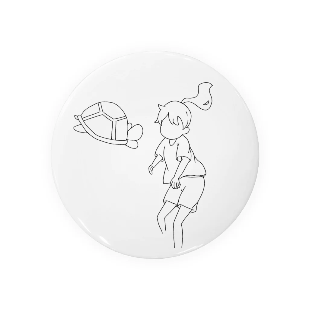 雨女🥊のカメと私 Tin Badge