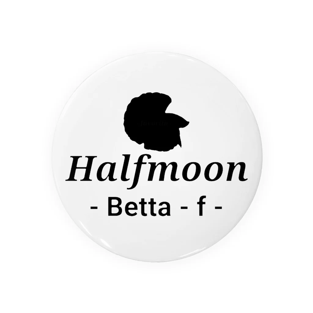 ☆ららくらら☆のHalfmoon Betta⑤Black Tin Badge