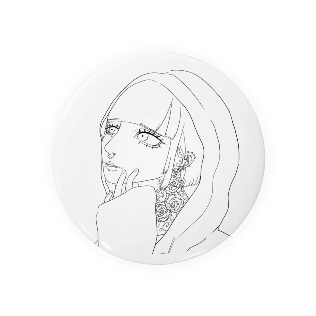 蒼野の正気を失った少女 Tin Badge