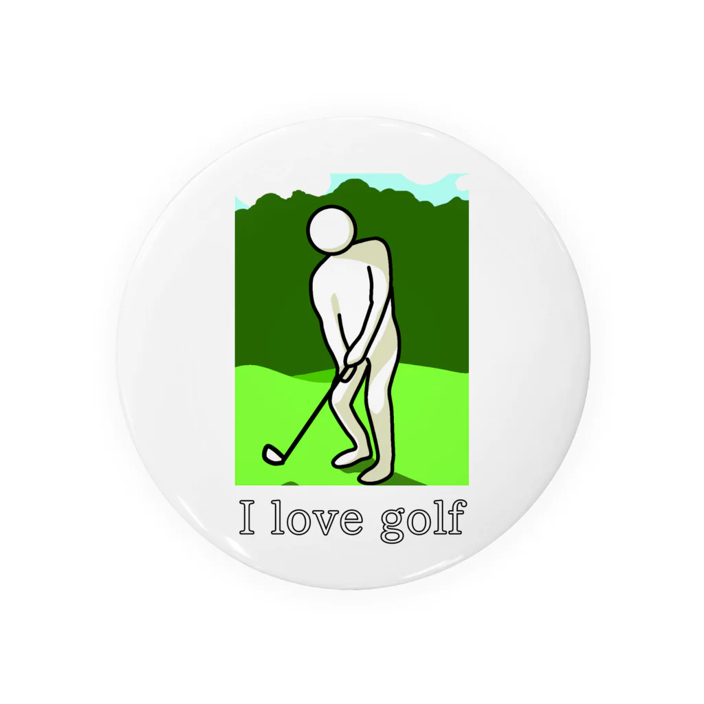 mt_369のI love golf Tin Badge