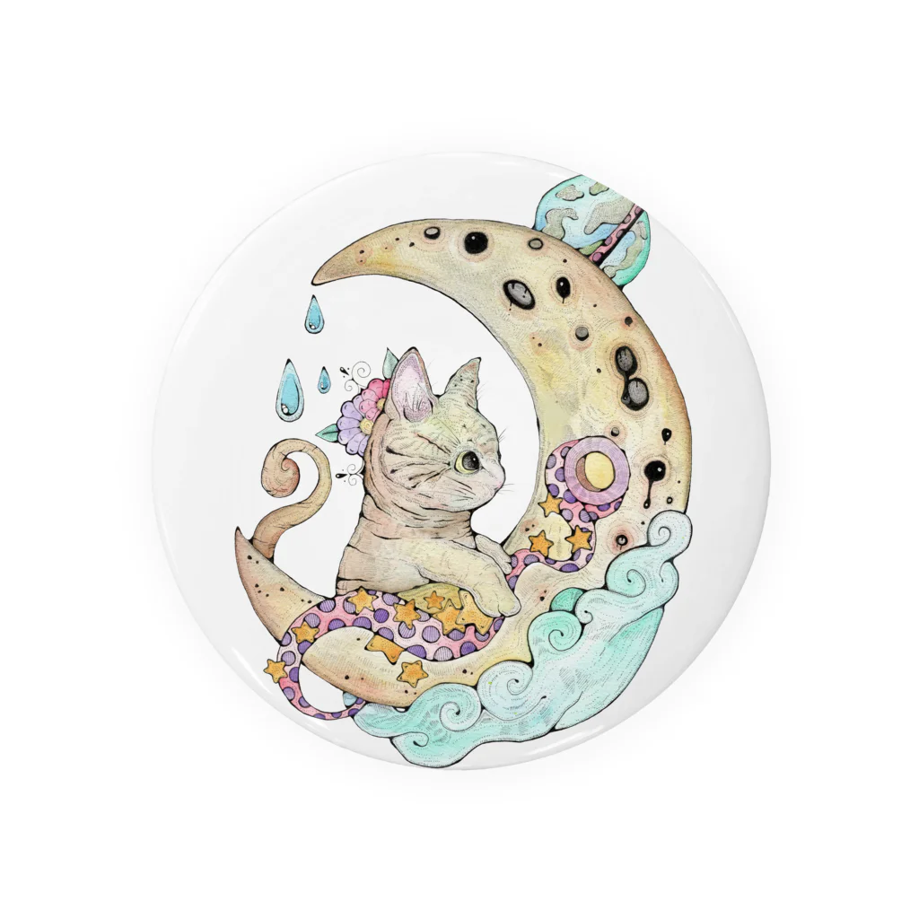 mieのcat　猫 Tin Badge