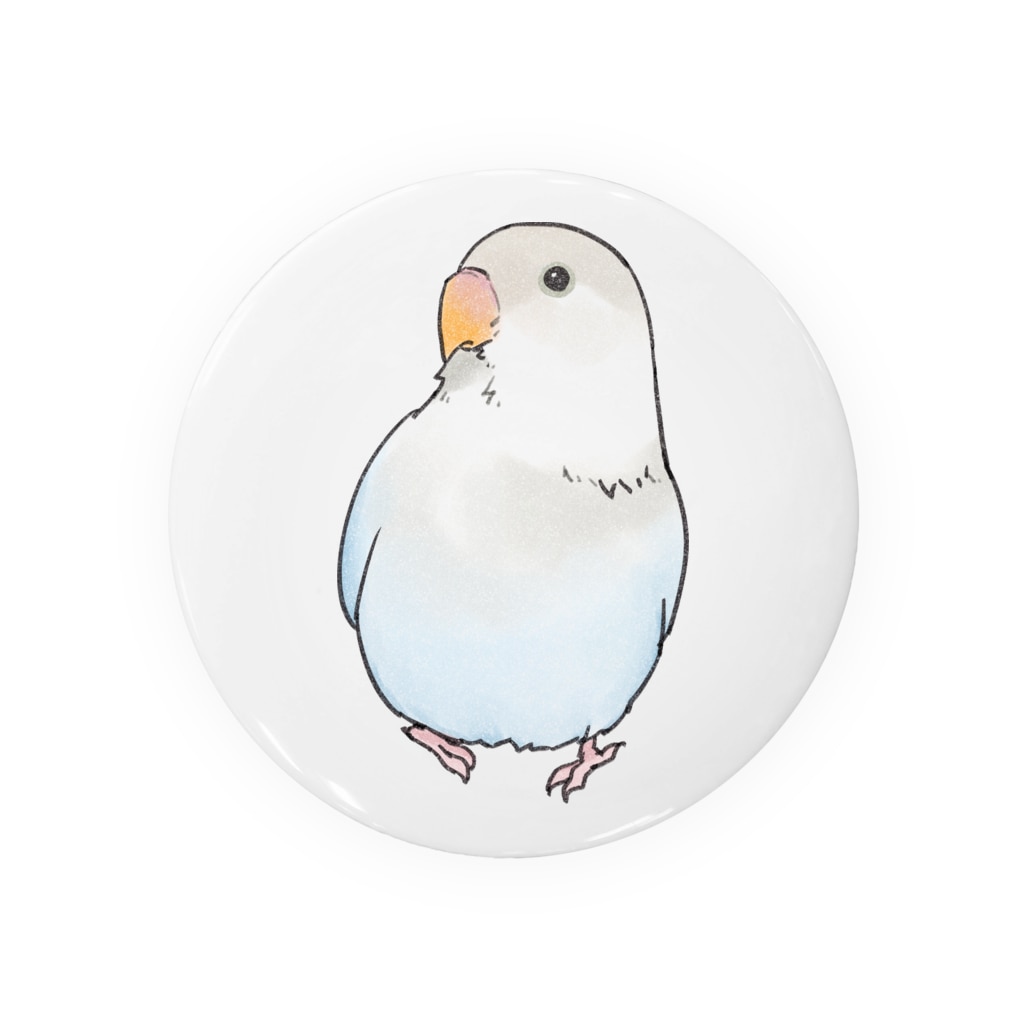 まめるりはことりのおすましコザクラインコ　らむねちゃん【まめるりはことり】 Tin Badge