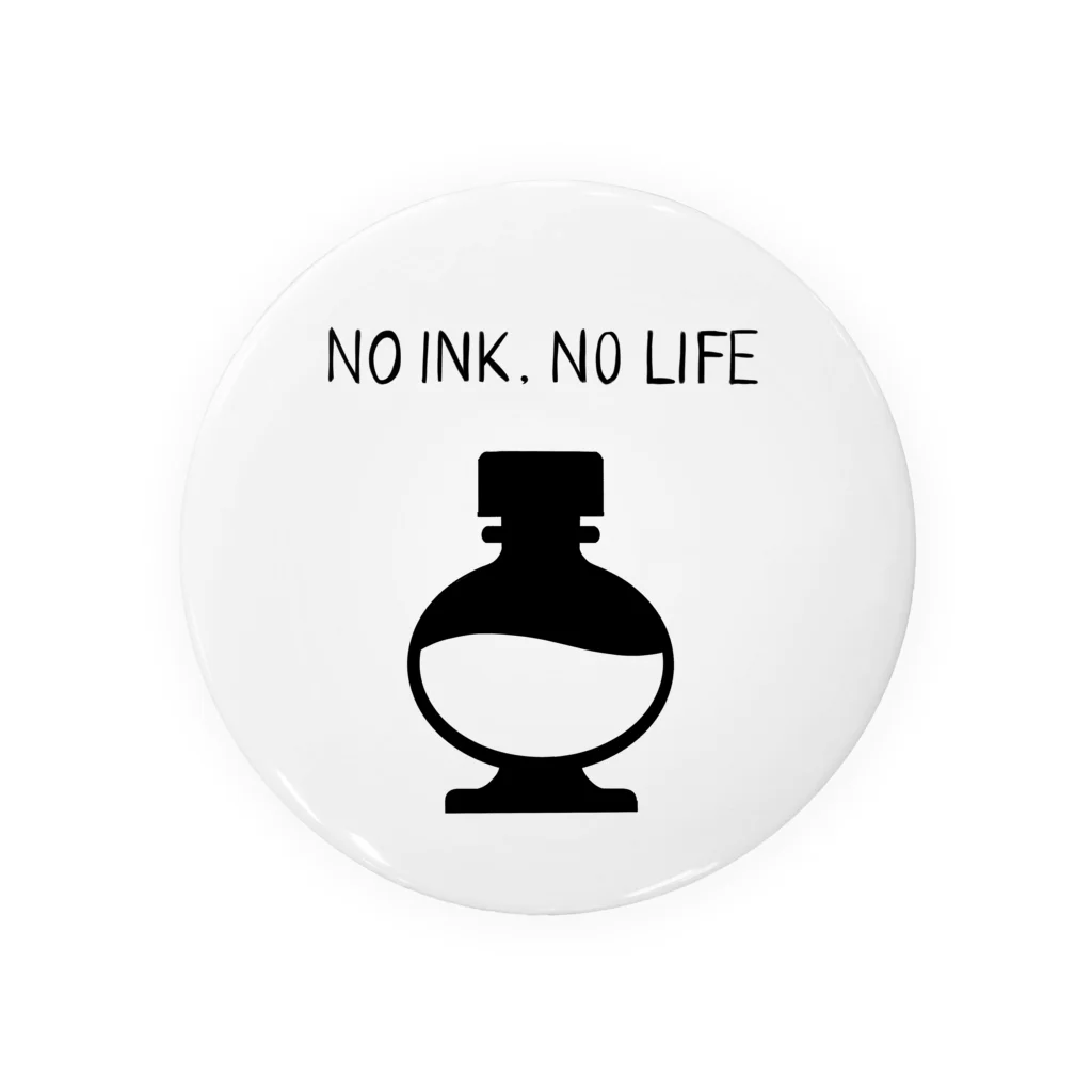 ことなり屋（仮）のNO INK NO LIFE くろいの 缶バッジ