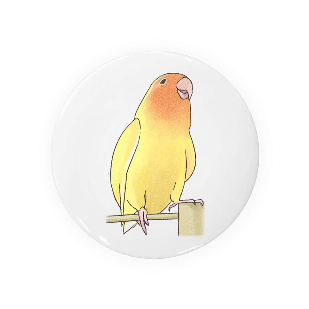 まめるりはことりの得意げ可愛い　コザクラインコちゃん【まめるりはことり】 Tin Badge