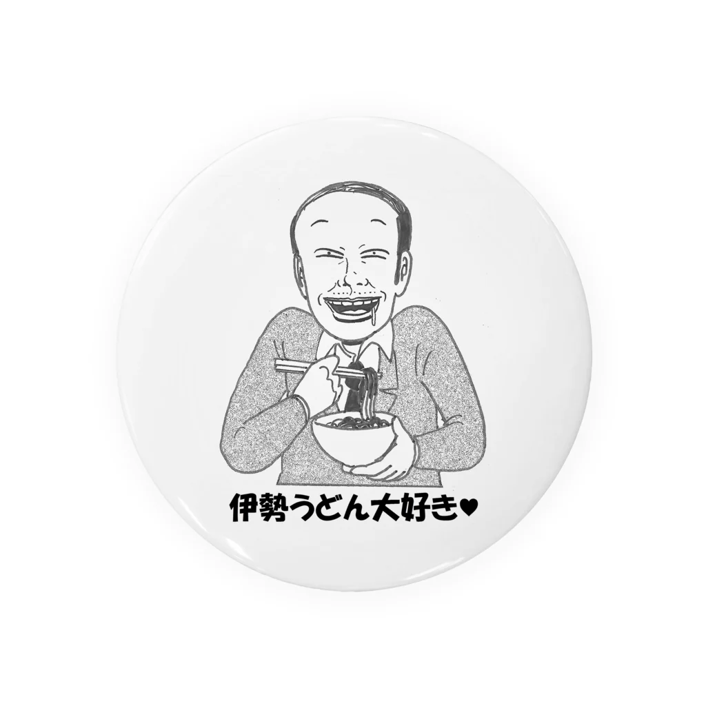 伊勢うどん友の会の伊勢うどん大好き♥（ザビエル山田） Tin Badge