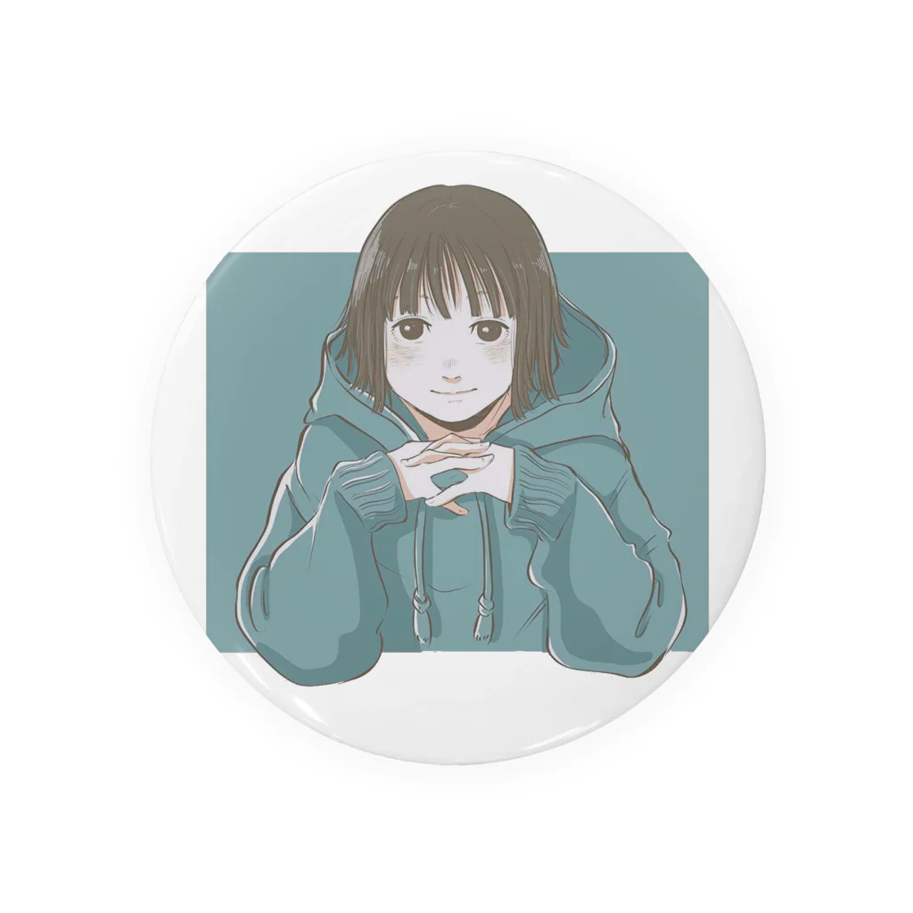 とさかのパーカー女子　色素薄いVer. Tin Badge