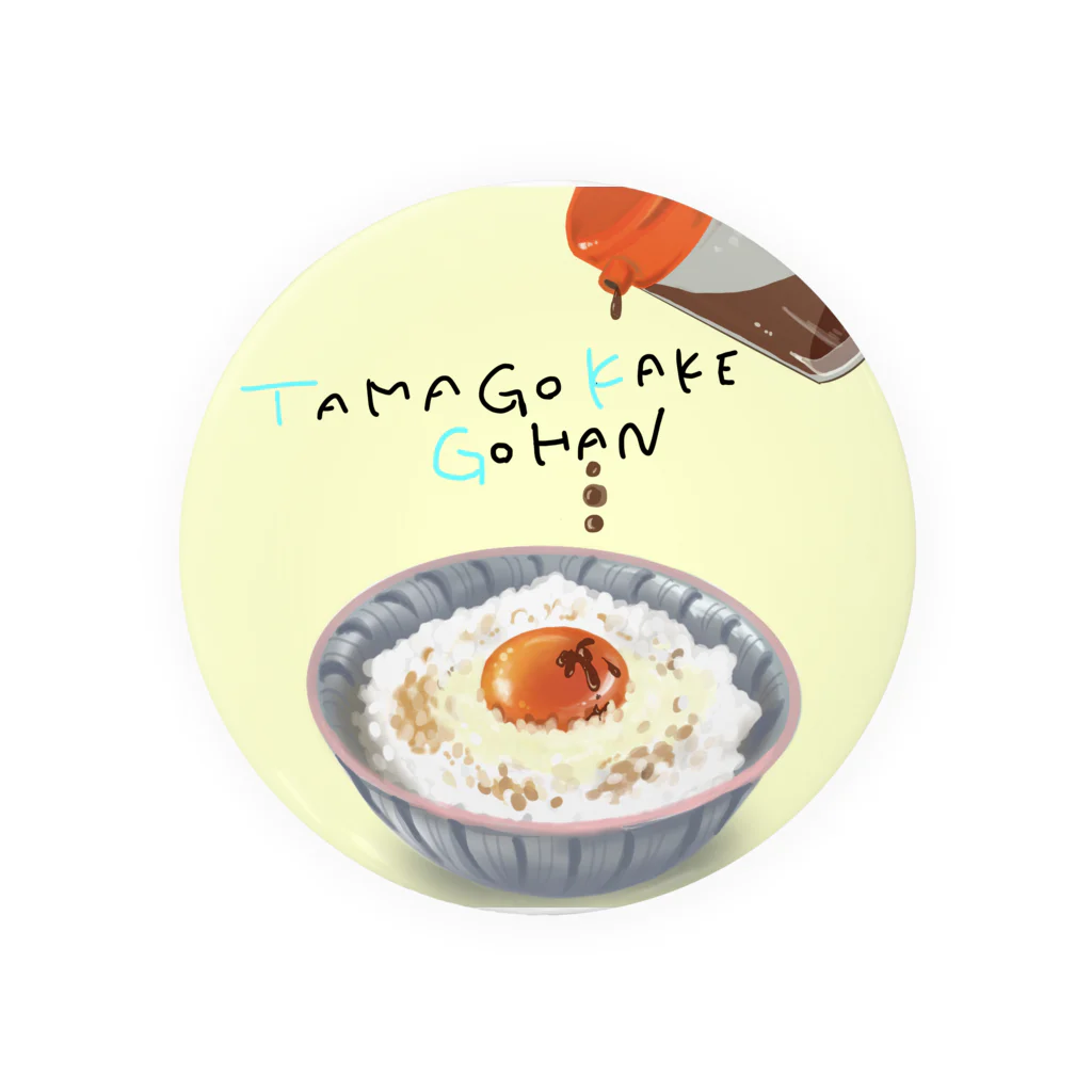 parsley_oekakiのぱせりのたまごかけごはん Tin Badge