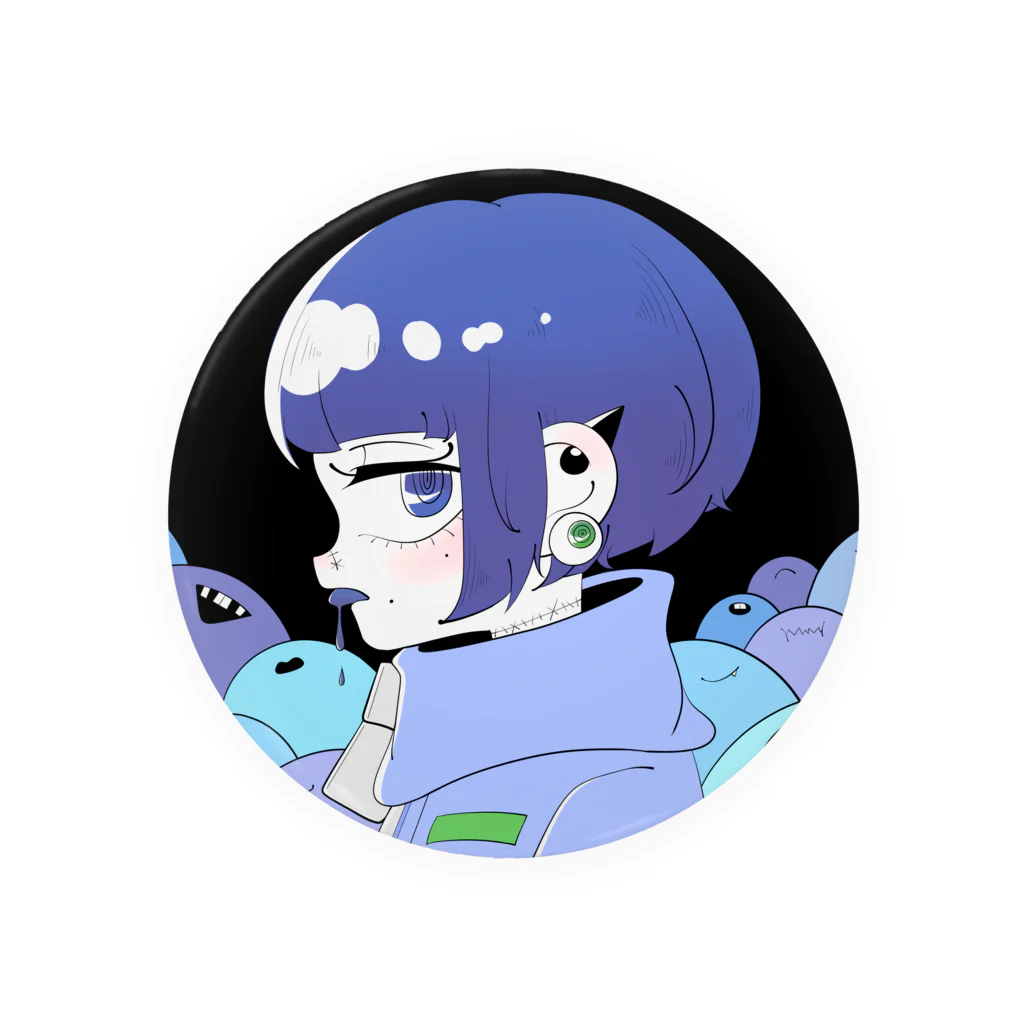 甘味-KANMI-の青い子 Tin Badge