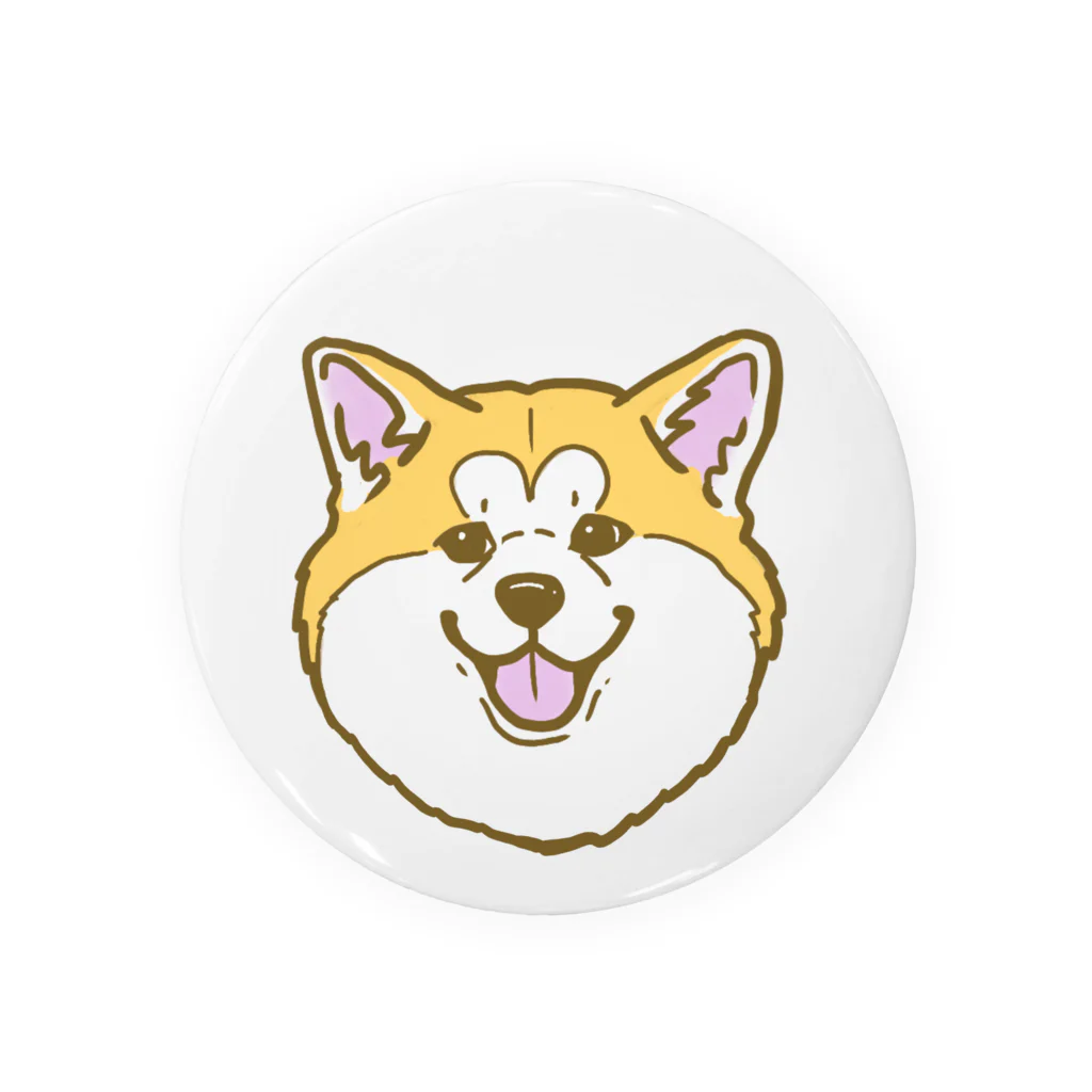 春風工房の秋田犬ハッピースマイル赤毛 Tin Badge