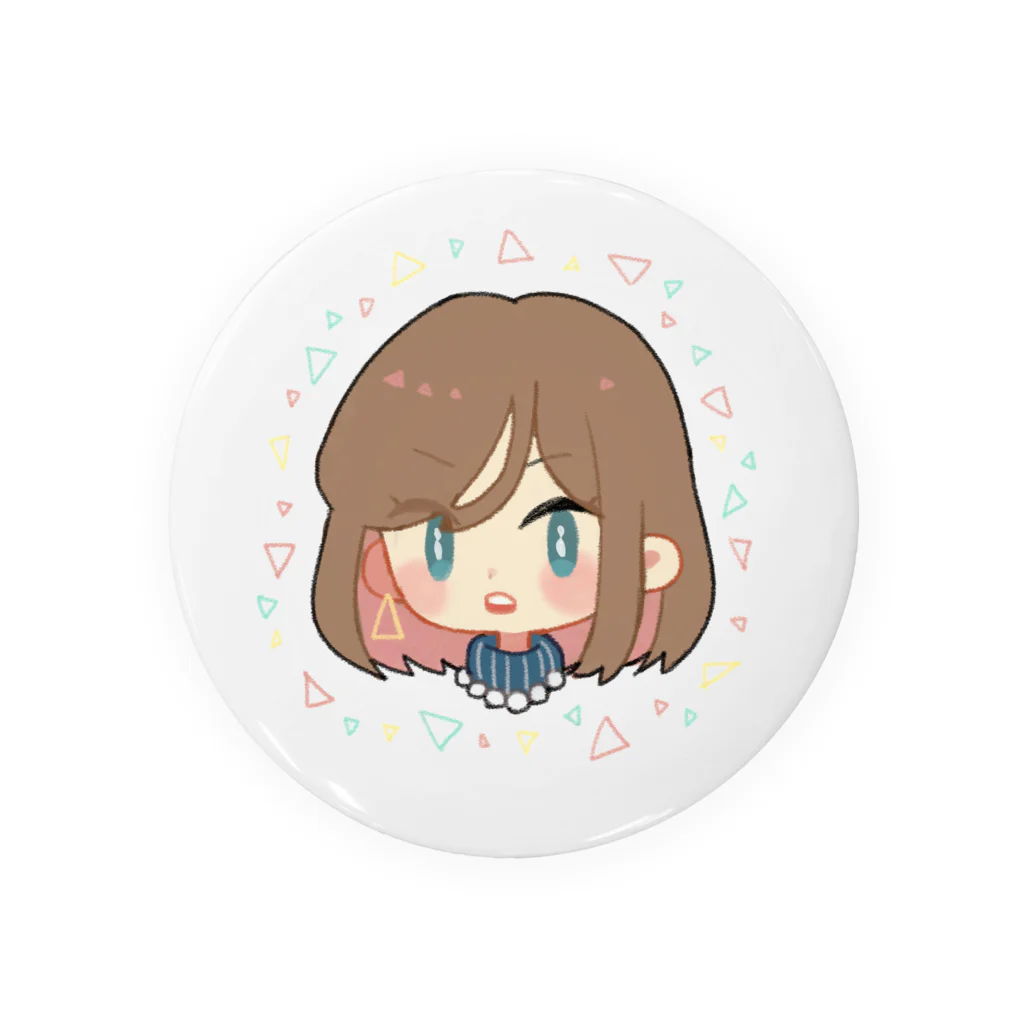 シロップ屋さんのつり目girl Tin Badge